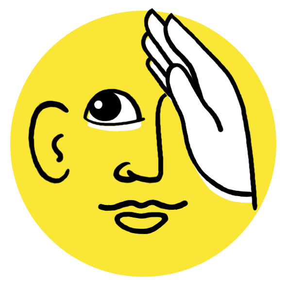 getekend icoon voor de categorie slechtziend van Spelplus, met heel veel verschillende spellen die speciaal geselecteerd zijn voor mensen met dementie