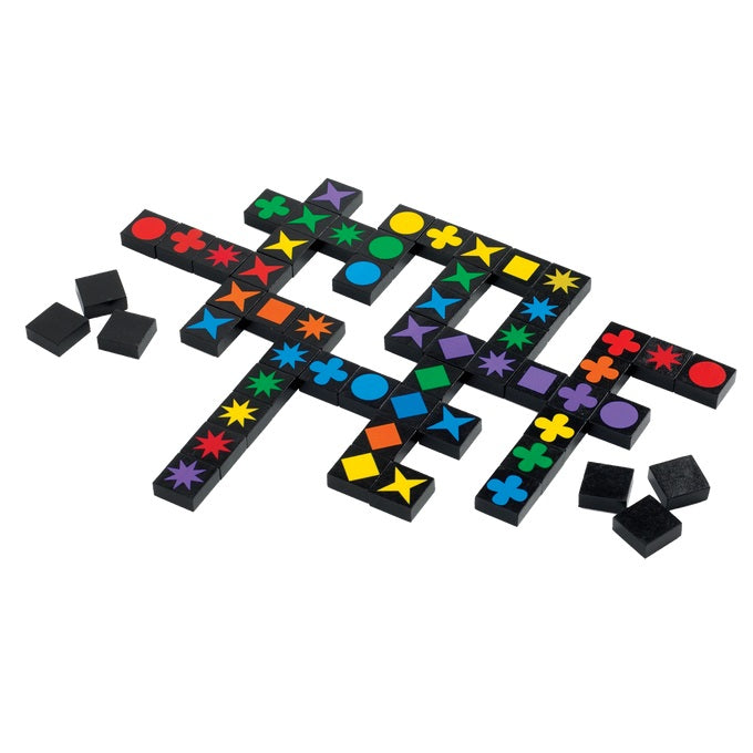 foto van het leuke spel voor dementerenden Qwirkle (zie ook video)