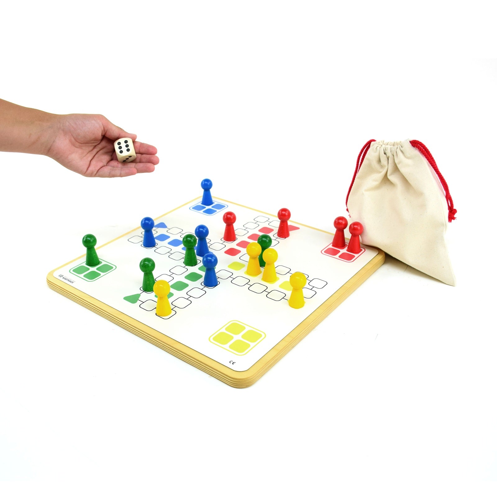 Wie ergert zich! – Ludo Magneetversie XL, een groot bordspel dat interactie en activering bevordert voor senioren en dementie.