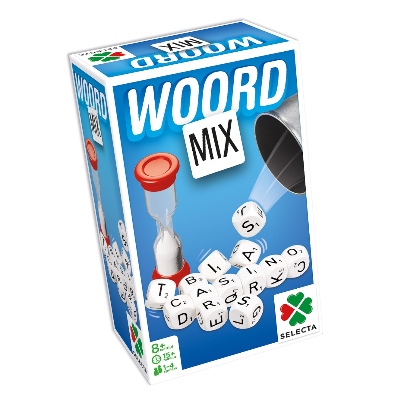 Woord Mix – Taalspel met dobbelstenen dat woordassociatie en geheugen stimuleert voor ouderen.