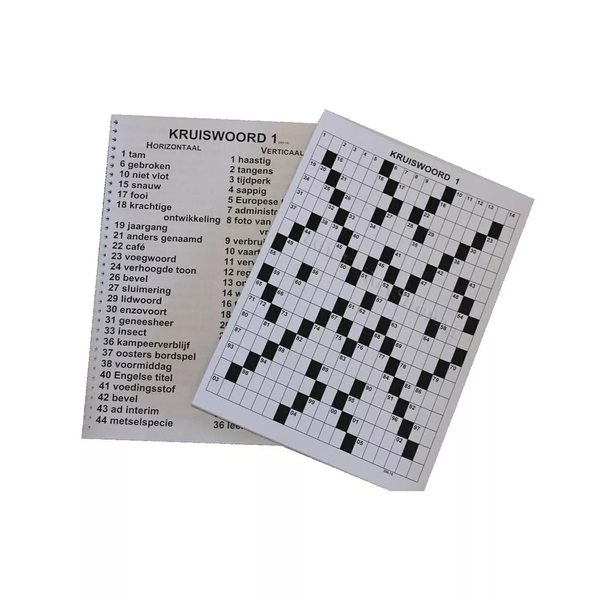 Kruiswoordpuzzel grootletter