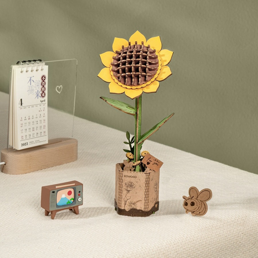 Bouwpakket voor Senioren - 3D Puzzel - Zonnebloem