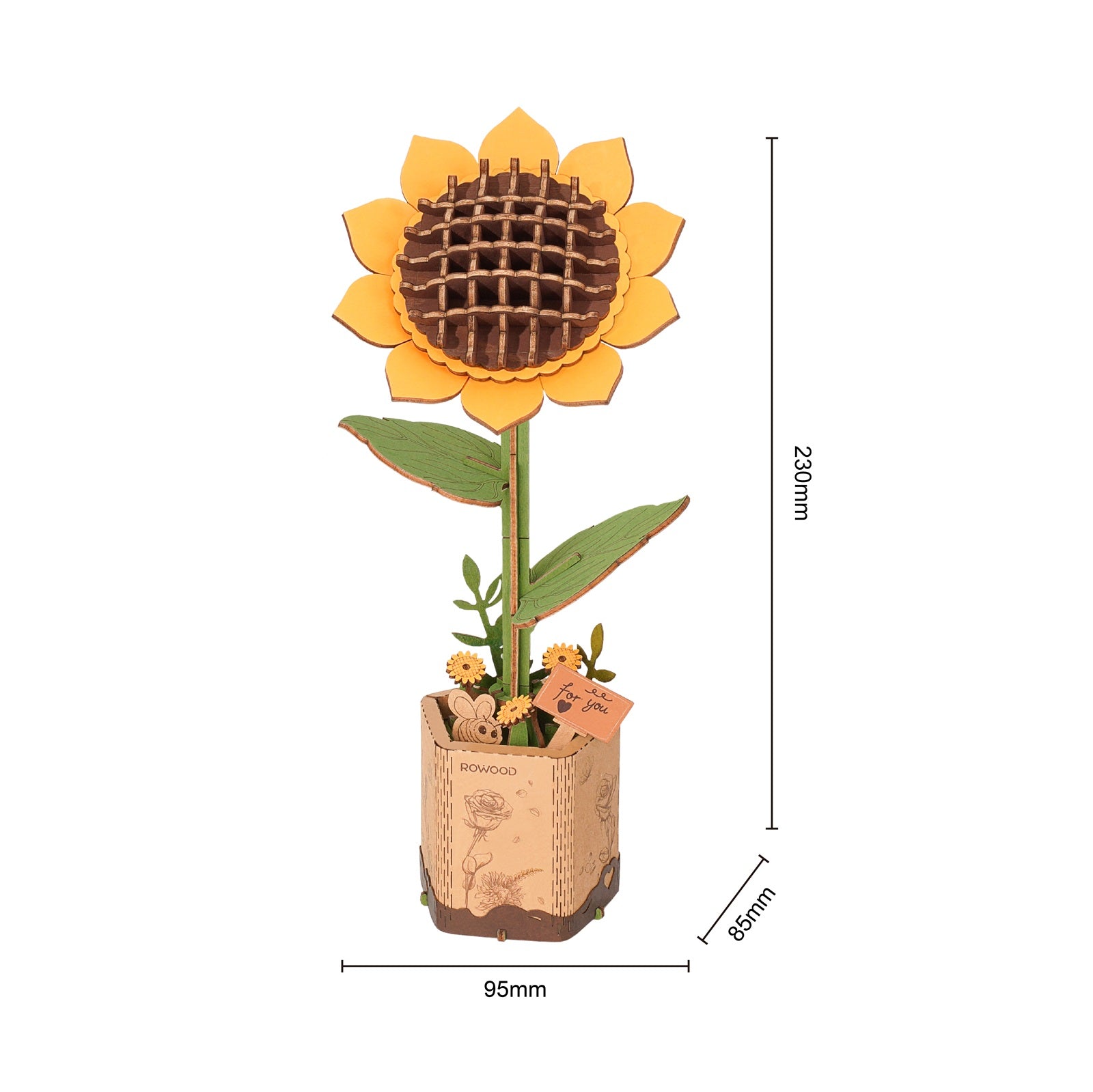 Bouwpakket voor Senioren - 3D Puzzel - Zonnebloem