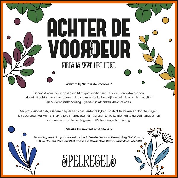 Afbeeelding van het spel Achter de voordeur spel, speciaal geselecteerd  voor ouderen met dementie.