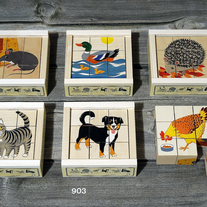 Kubus Puzzel Huisdieren (9 delig)